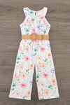 Watercolor Floral Jumpsuit | Sparkle in Pink