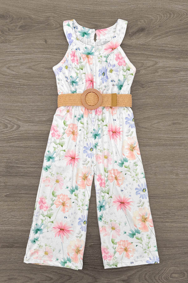 Watercolor Floral Jumpsuit | Sparkle in Pink