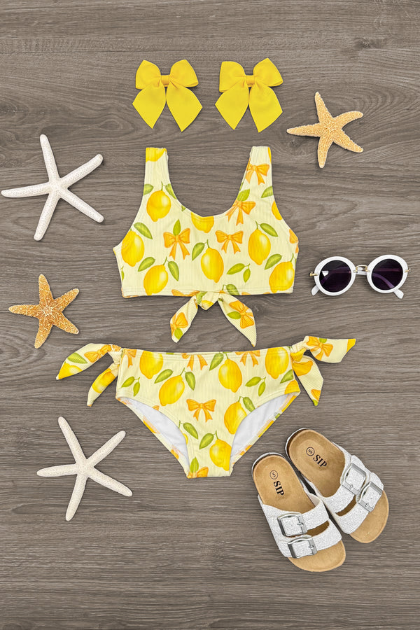 Lemon Bow Bikini | Sparkle in Pink