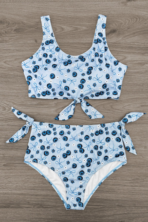 Mom & Me - Blueberries & Bows Bikini | Sparkle in Pink
