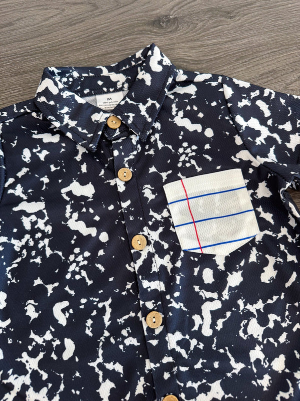 Composition Notebook Button Down Top | Sparkle in Pink