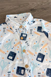 Light Blue School Button Down Top | Sparkle in Pink