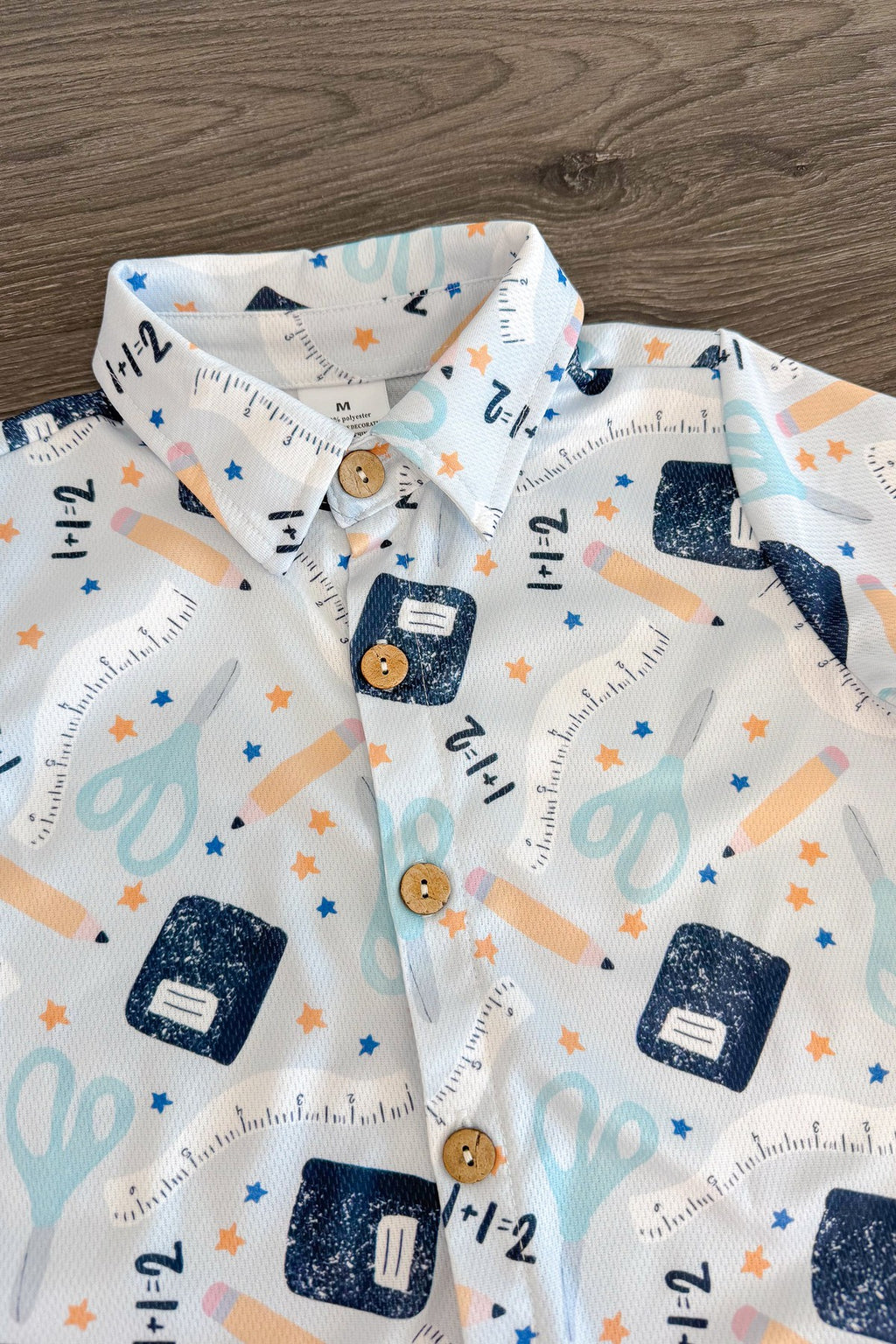 Light Blue School Button Down Top | Sparkle in Pink