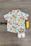 Pastel School Button Down Top | Sparkle in Pink