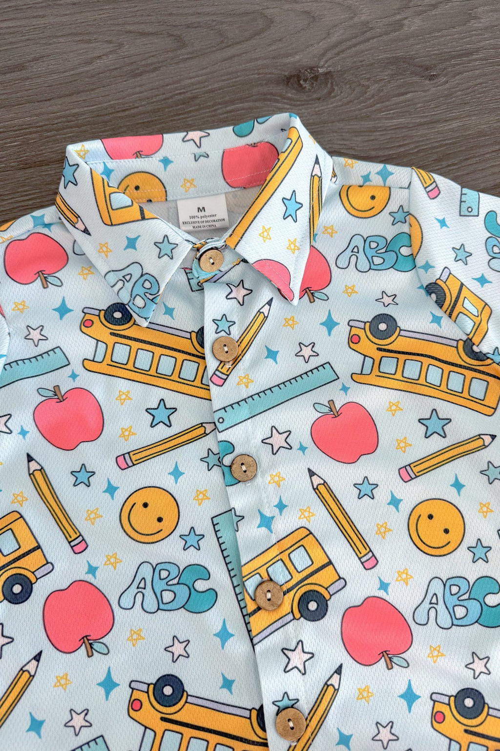 Pastel School Button Down Top | Sparkle in Pink