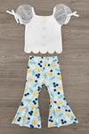 Blueberries & Lemons Flare Pant Set | Sparkle in Pink