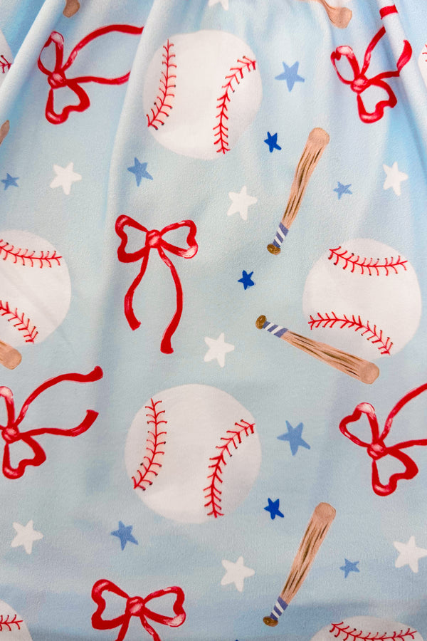 "Game Day" Baseball & Bows Dress | Sparkle in Pink