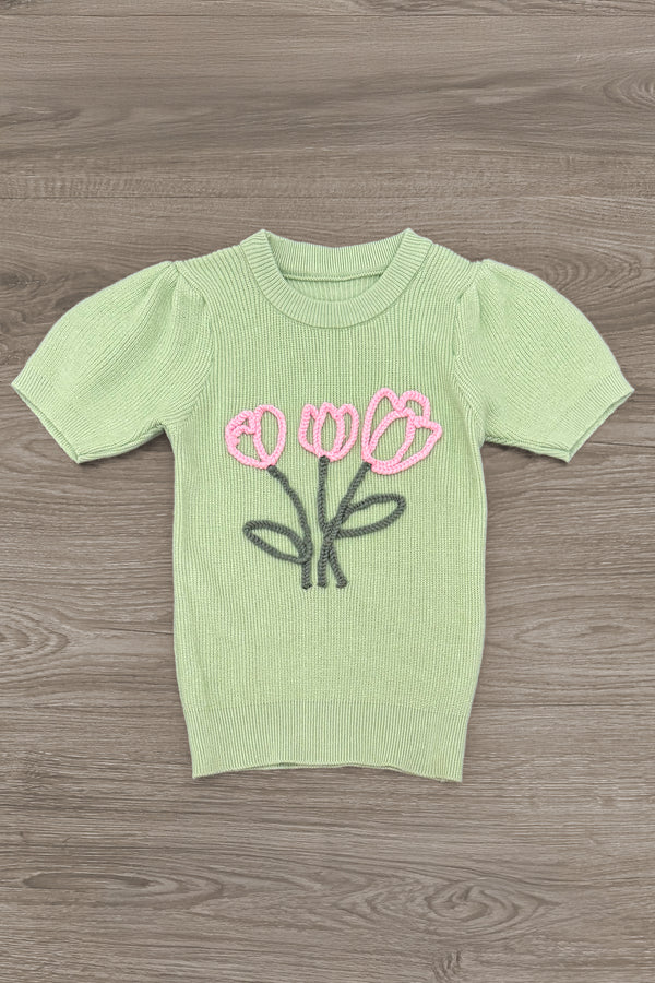 Green & Pink Tulip Tutu Skirt Set | Sparkle in Pink