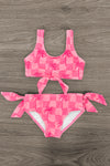 Checkered Palm Tree Swimsuit - Boy Or Girl! | Sparkle in Pink