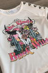 "She Kinda Buck Wild" Denim Short Set - Sparkle in Pink