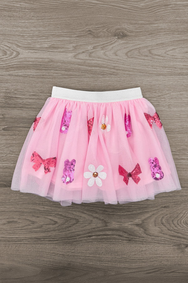 Lavender & Pink Bunny Skirt Set | Sparkle in Pink