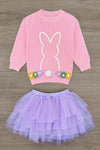 Knit Bunny Sweater Tutu Skirt Set | Sparkle in Pink