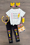 "Recess, Homework..." Legging Set | Sparkle in Pink