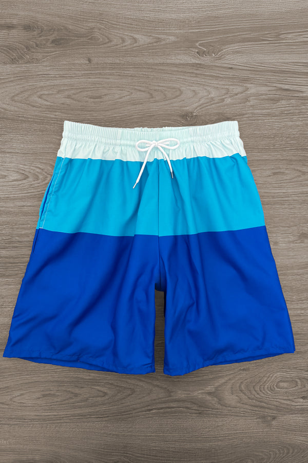 Blue Stripe Family Swimsuits | Sparkle in Pink
