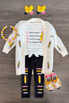 "Recess, Homework..." Legging Set | Sparkle in Pink