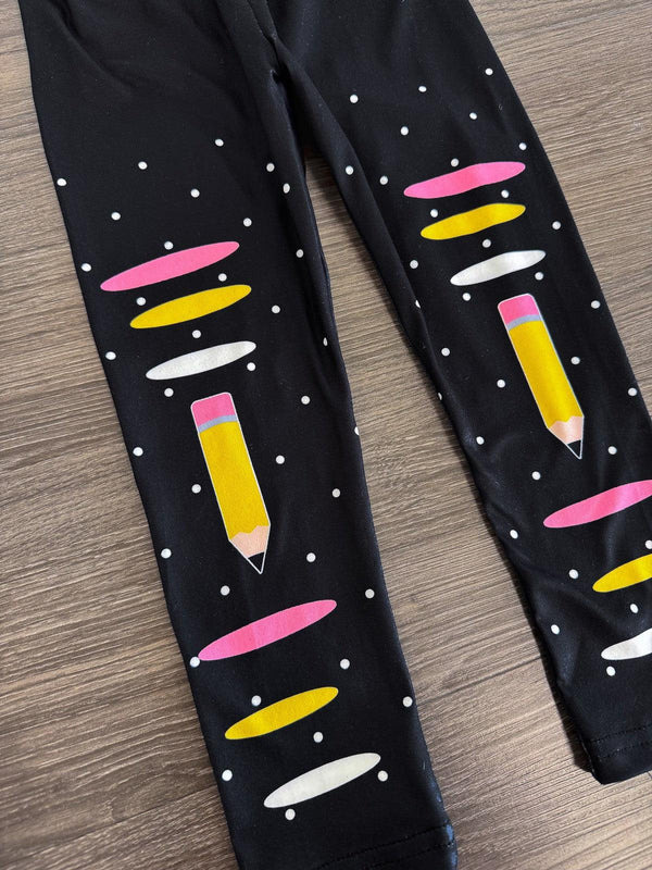 "Recess, Homework..." Legging Set | Sparkle in Pink
