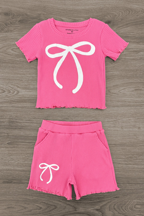 Pink Bow Short Set | Sparkle in Pink