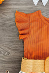 Rust Watercolor Pumpkin Dress | Sparkle in Pink