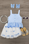 Blue Bow Tutu Skirt Set | Sparkle in Pink