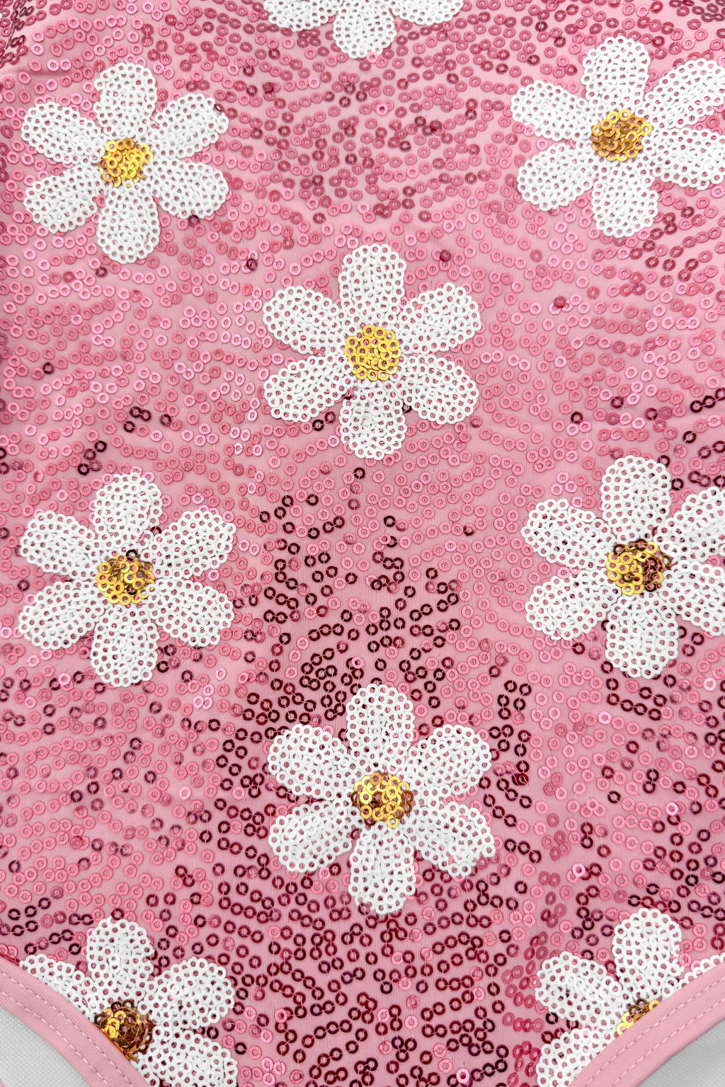 Pink Flower Sequin Swimsuit | Sparkle in Pink