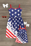 Mom & Me - Patriotic American Flag Tank Dress - Sparkle in Pink