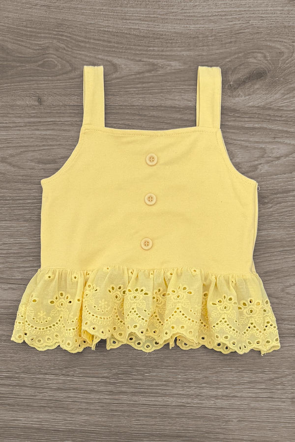 Eyelet Flower Denim Short Set | Sparkle in Pink