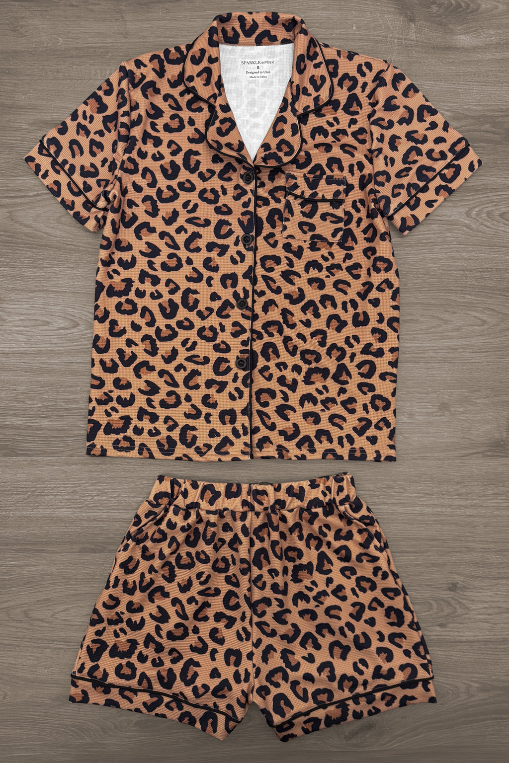 Mom & Me - Cheetah Waffle Knit Pajamas | Sparkle in Pink