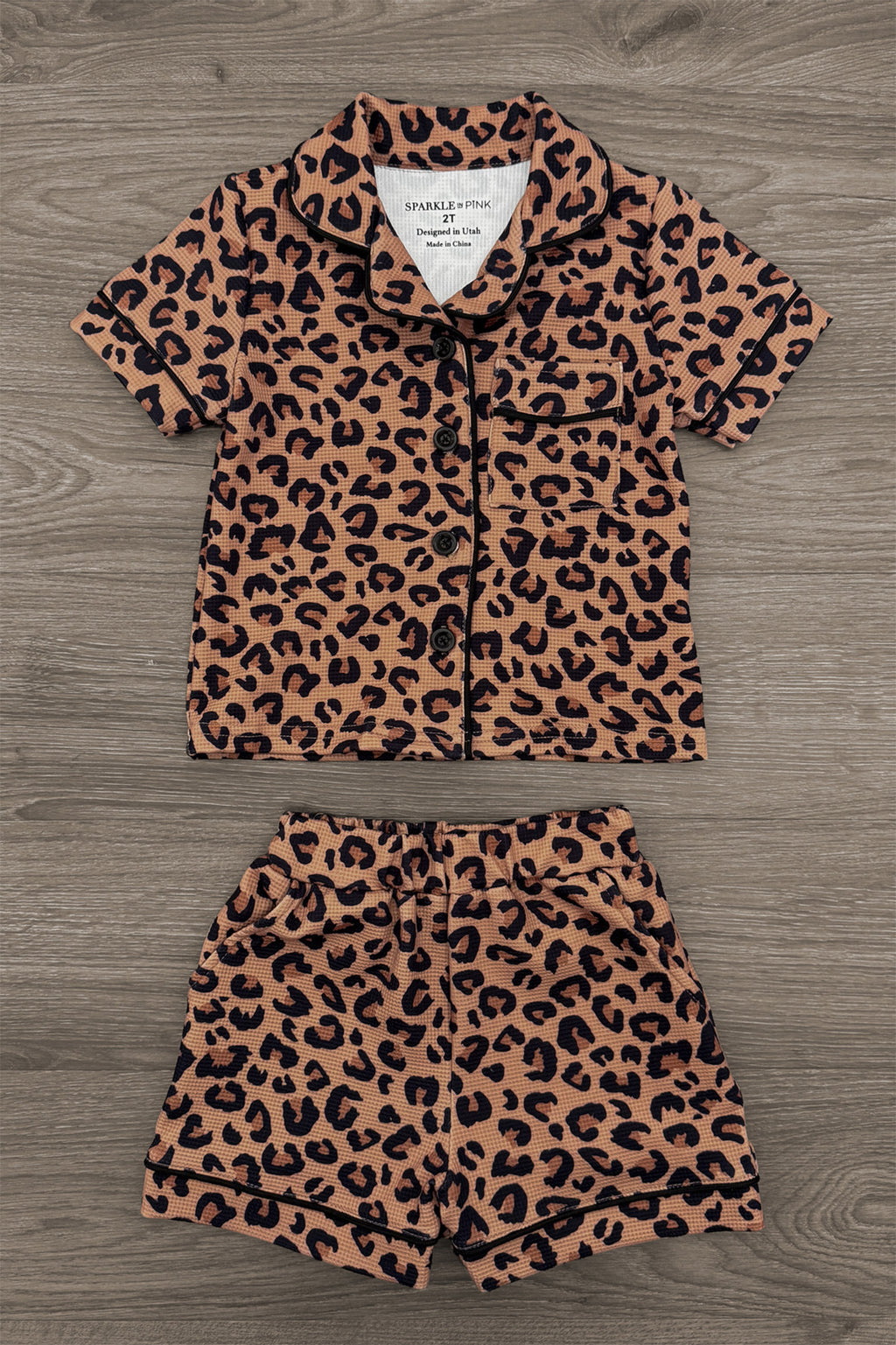 Mom & Me - Cheetah Waffle Knit Pajamas | Sparkle in Pink