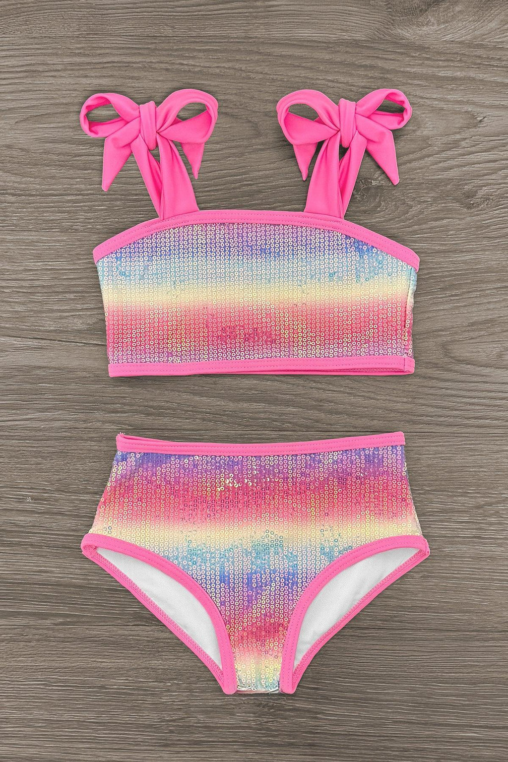 Rainbow Sequin Bikini | Sparkle in Pink