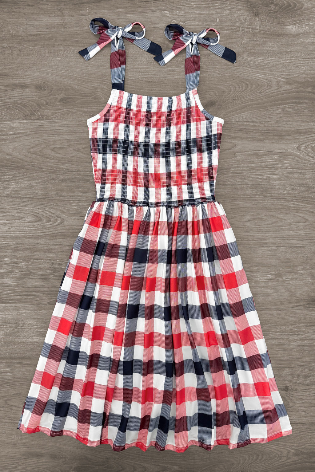 Red, White & Blue Plaid Family Set | Sparkle in Pink