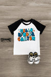 "Hello Preschool - Fifth Grade" Black & White Top - Sparkle in Pink