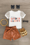 "Oh Hey Pre-K - 6th Grade" Pleather Short Set - Sparkle in Pink