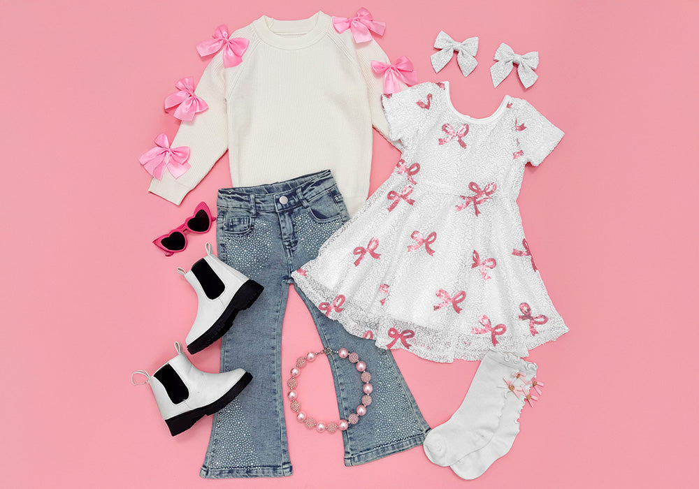 Pink Heart Ruffle Dress | Matching Mom & Me Clothing – Sparkle In Pink