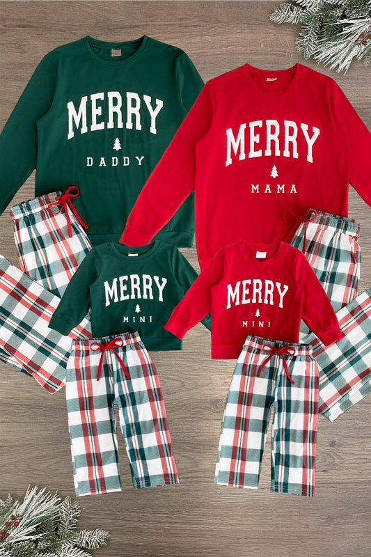 "Merry Mama, Daddy, & Mini" Family Pajamas - Sparkle in Pink