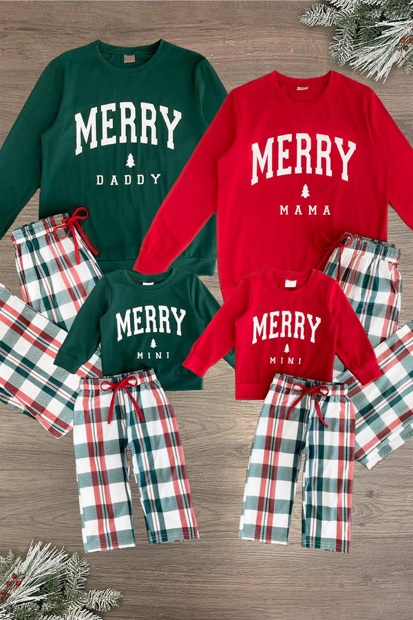 "Merry Mama, Daddy, & Mini" Family Pajamas - Sparkle in Pink