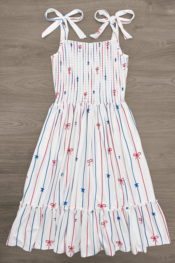 Mom & Me - Stars & Bows Stripe Dress | Sparkle in Pink