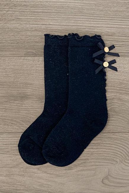 Girls' Bow Socks | Sparkle in Pink