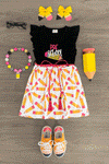 "Pre-K - 5th Grade" Black & White Pencil Dress - Sparkle in Pink