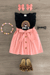 "Pre-K - 4th Grade" Black & Pink Dress - Sparkle in Pink