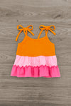 Pink & Orange Denim Short Set | Sparkle in Pink