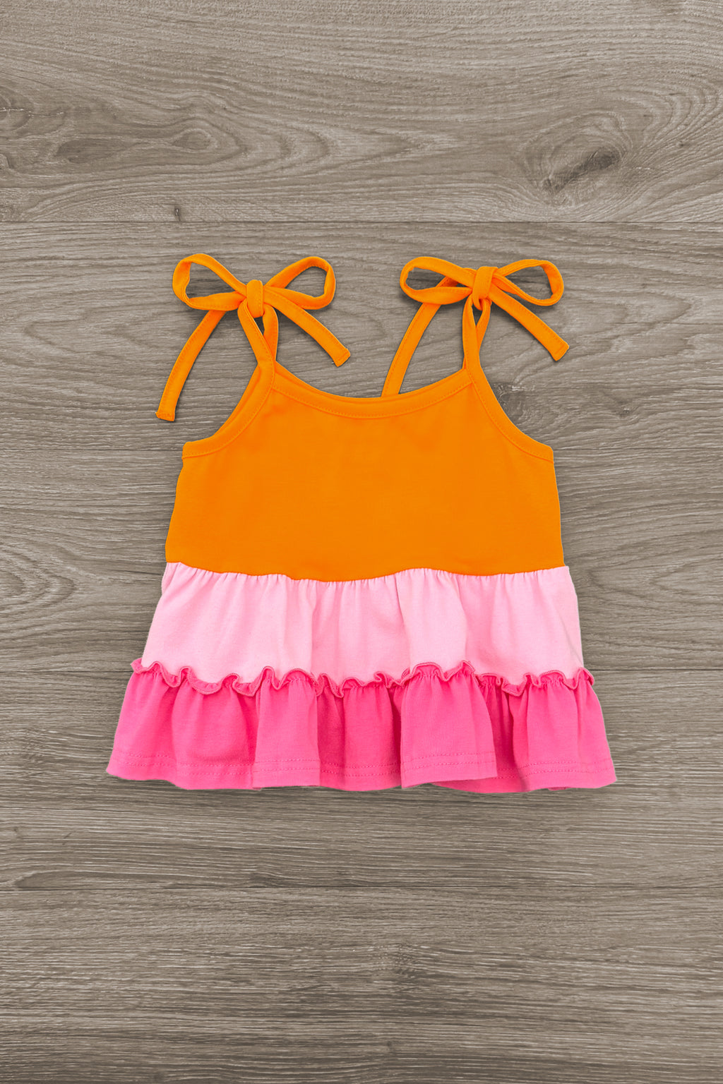 Pink & Orange Denim Short Set | Sparkle in Pink