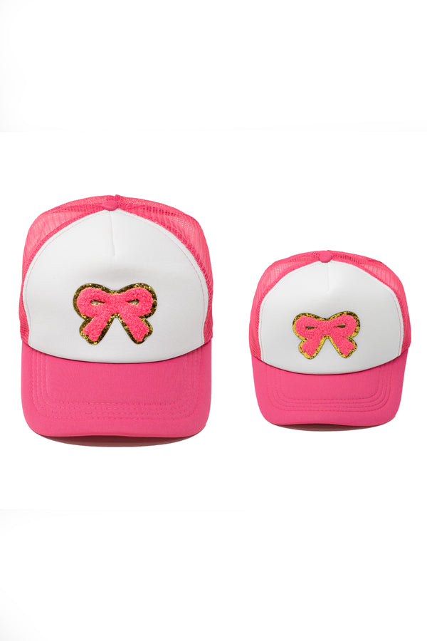 Mom & Me - Bow Trucker Hat | Sparkle in Pink