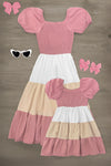 Mom & Me - Pink & Cream Tiered Dress | Sparkle in Pink