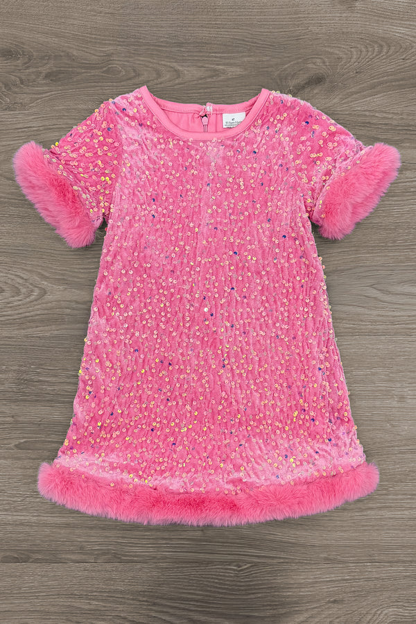 Sparkle Plush Sequin Dress | Sparkle in Pink