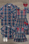Family Green & Blue Plaid Dresses & Tops