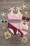 Mom & Me - Glitter Colorblock Bikini | Sparkle in Pink