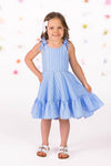 Blue Stripe Bow Tank Dress | Sparkle in Pink