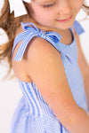 Blue Stripe Bow Tank Dress | Sparkle in Pink