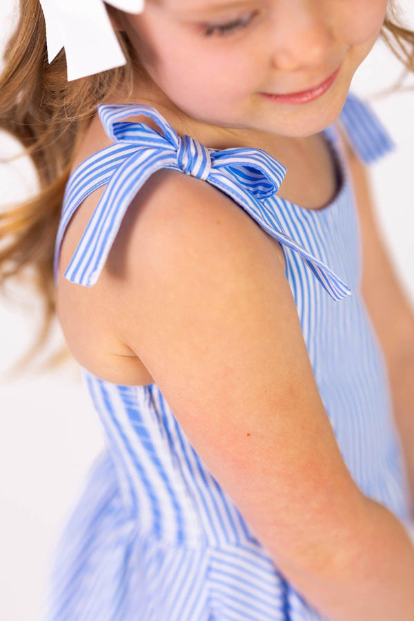 Blue Stripe Bow Tank Dress | Sparkle in Pink