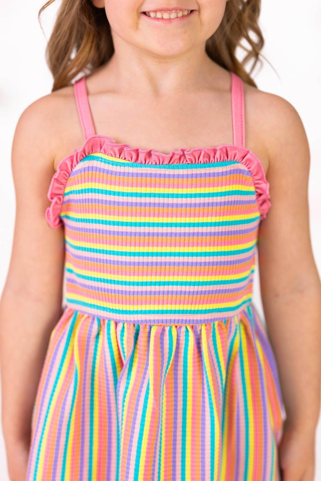Rainbow Striped Dress | Sparkle in Pink